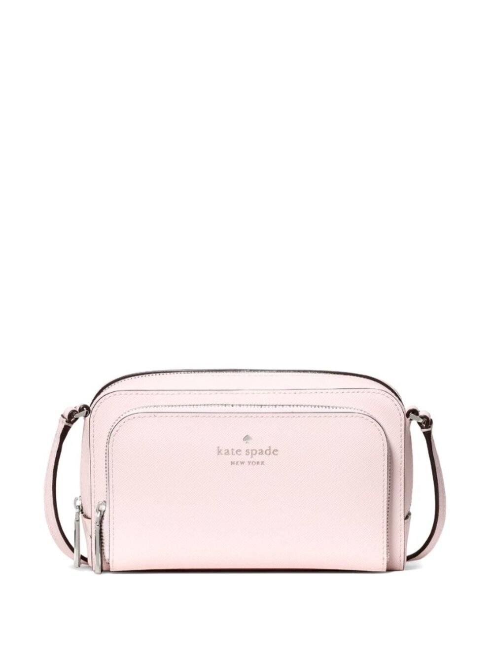 New Kate Spade Staci Mini Crossbody Bag Saffiano Shimmer Pink - Picture 2 of 4